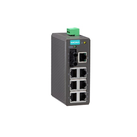 Moxa Entry-Level Unmgd Eth. Swtch W/ 7 10/100Baset(X)Ports, Eds-208-M-St EDS-208-M-ST